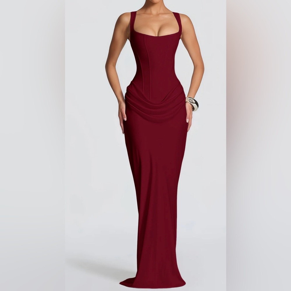 Paulette Red Maxi Dress